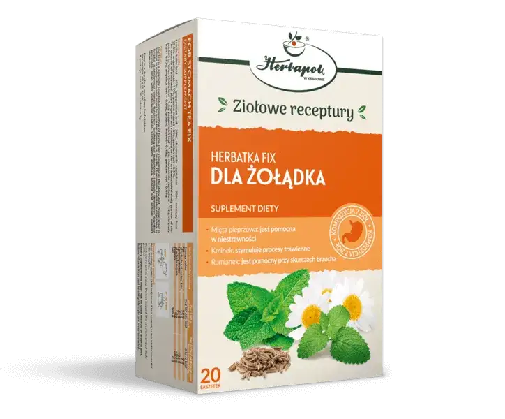 zioła na ból żołądka, napary ziołowe, rumianek mięta imbir