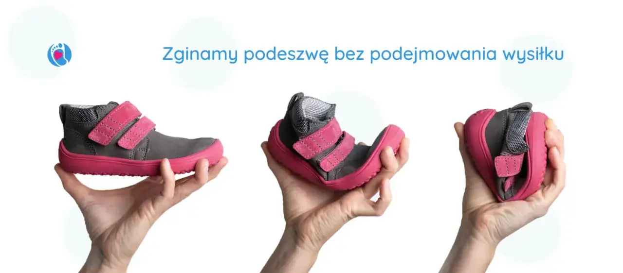 dziecko w elastycznych kapciach test podeszwy